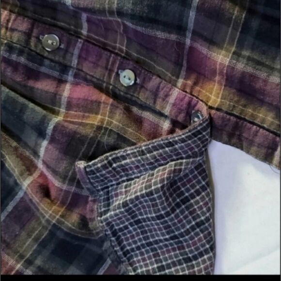 Converse one star plaid button down Xs - Picture 7 of 7